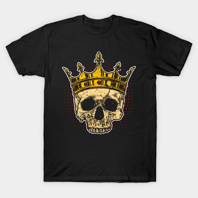 Crown King Queen Skull T-Shirt by Mila46